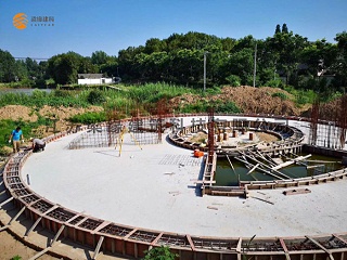 漢威木構蘇北特色膠合木結構項目基礎進入預埋階段，即将迎來上部施工